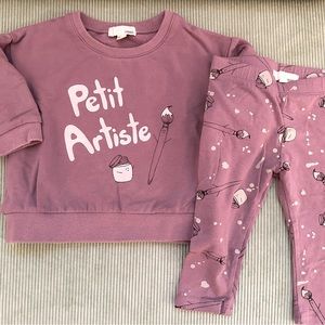 12-18M Sweatshirt and Leggings Artist Set